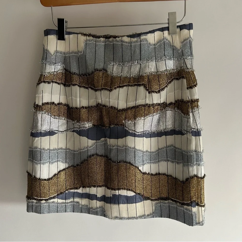 Christian Dior Metallic Mini Skirt - Picture 1 of 10